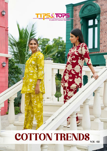 Cotton Trends Vol 2 Tips Tops Co Ord Set Wholesale