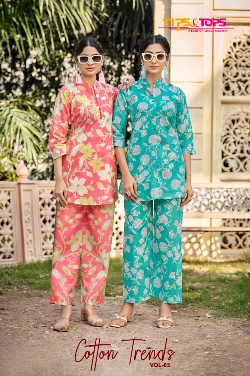 Cotton Trends Vol 3 Tips Tops Cotton Co Ord Set Supplier