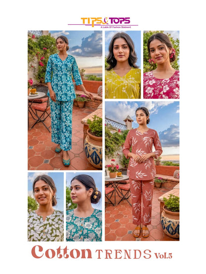 Cotton Trends Vol 5 Tips Tops Cotton Co Ord Set Exporter Gujarat