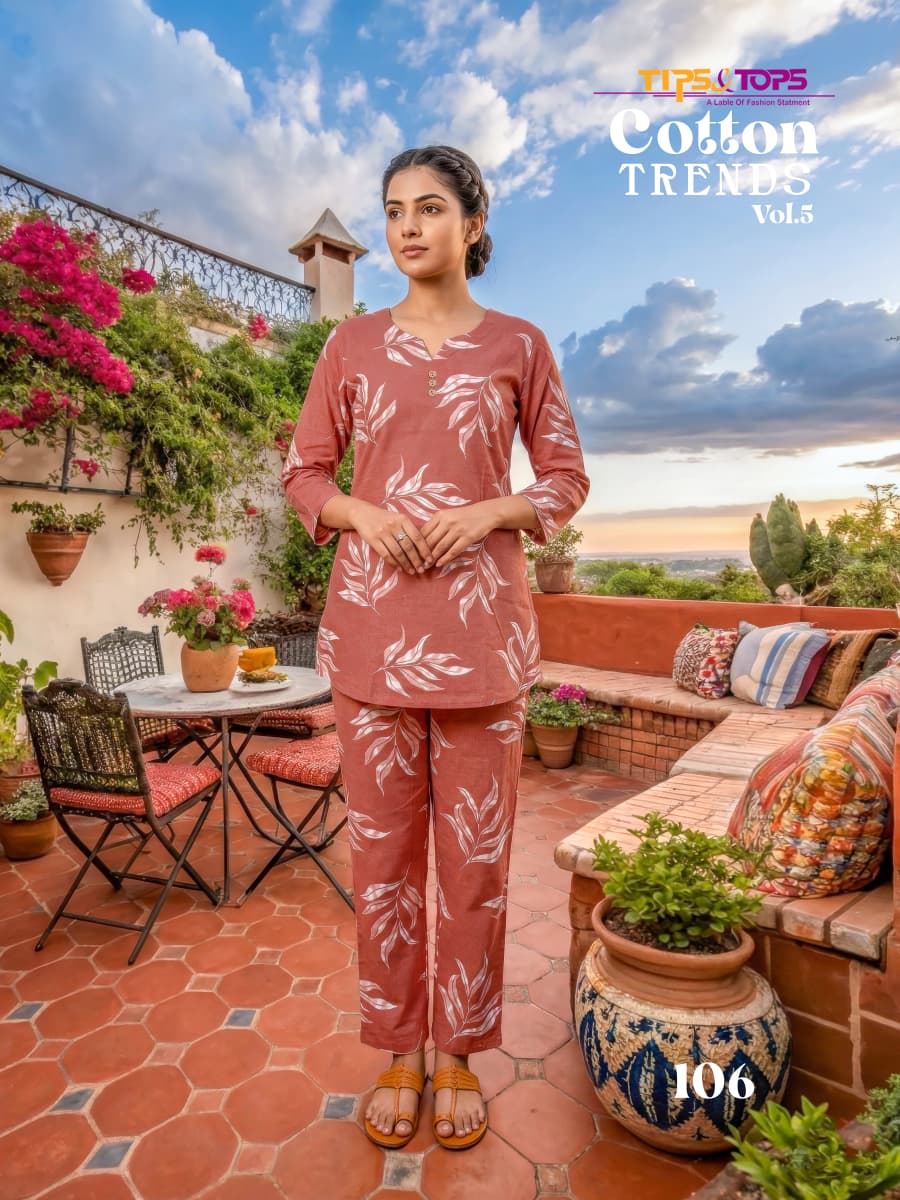 Cotton Trends Vol 5 Tips Tops Cotton Co Ord Set Exporter Gujarat