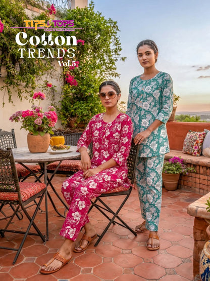 Cotton Trends Vol 5 Tips Tops Cotton Co Ord Set Exporter Gujarat