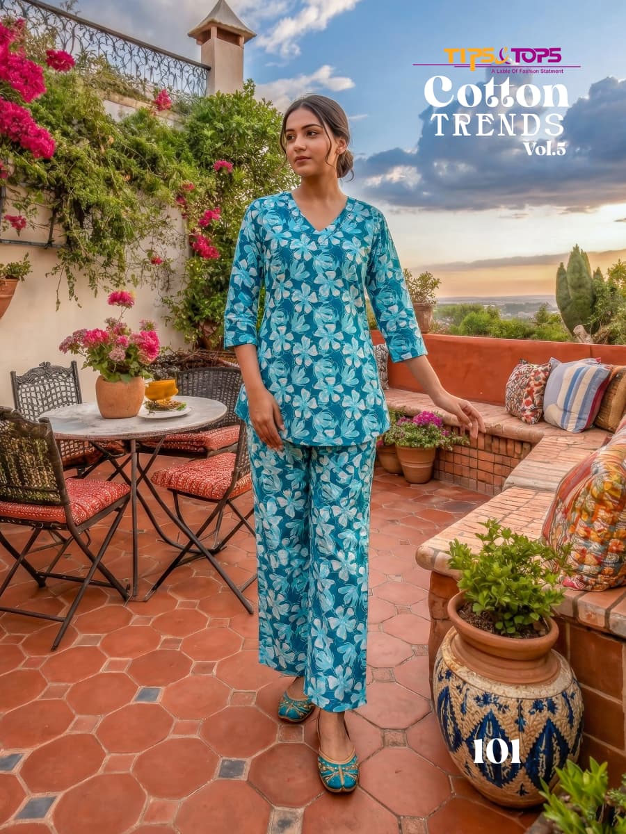 Cotton Trends Vol 5 Tips Tops Cotton Co Ord Set Exporter Gujarat