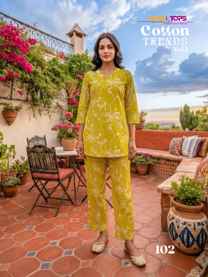 Cotton Trends Vol 5 Tips Tops Cotton Co Ord Set Exporter Gujarat