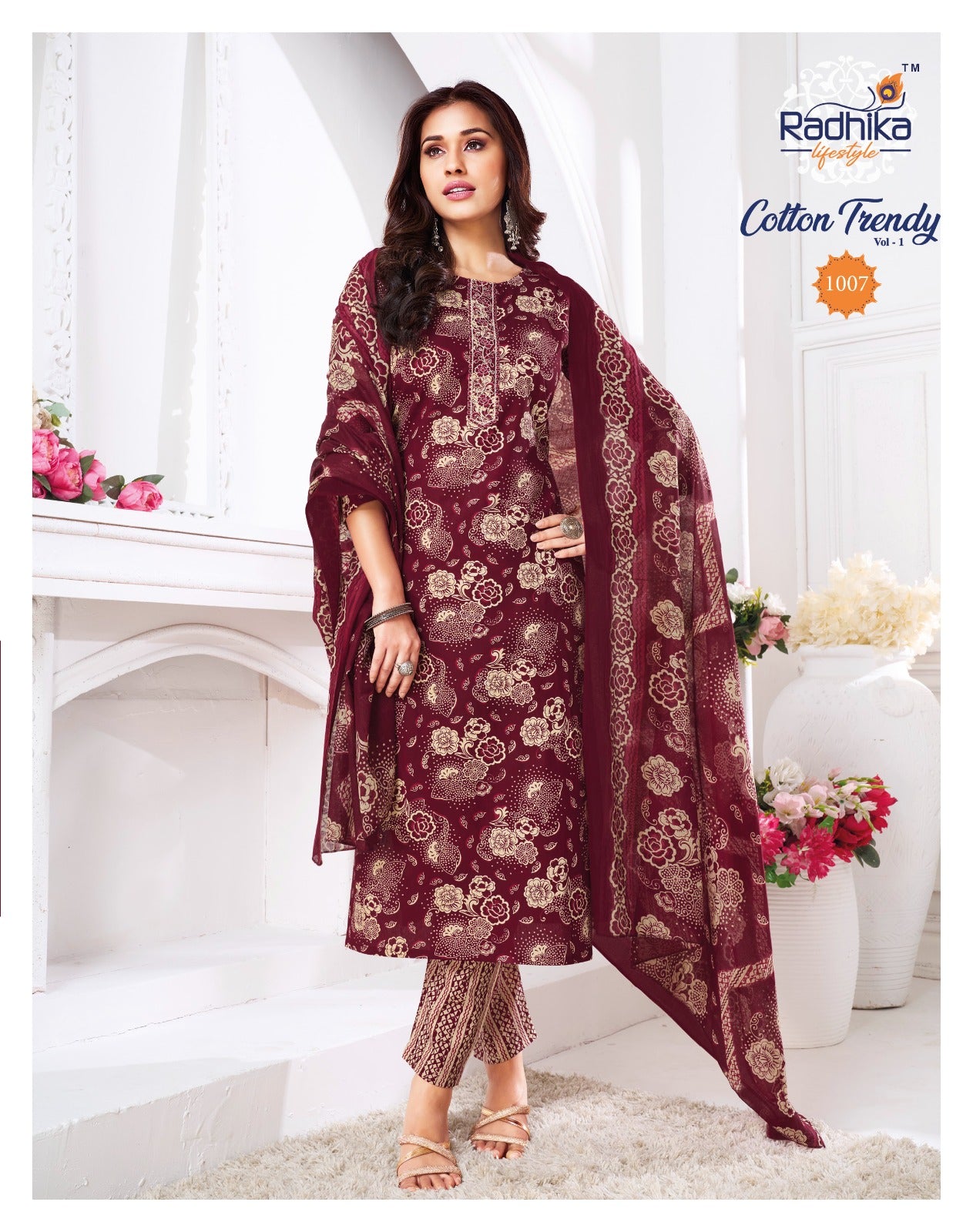 Cotton Trendy Vol 1 Radhika Lifestyle Readymade Pant Style Suits Exporter