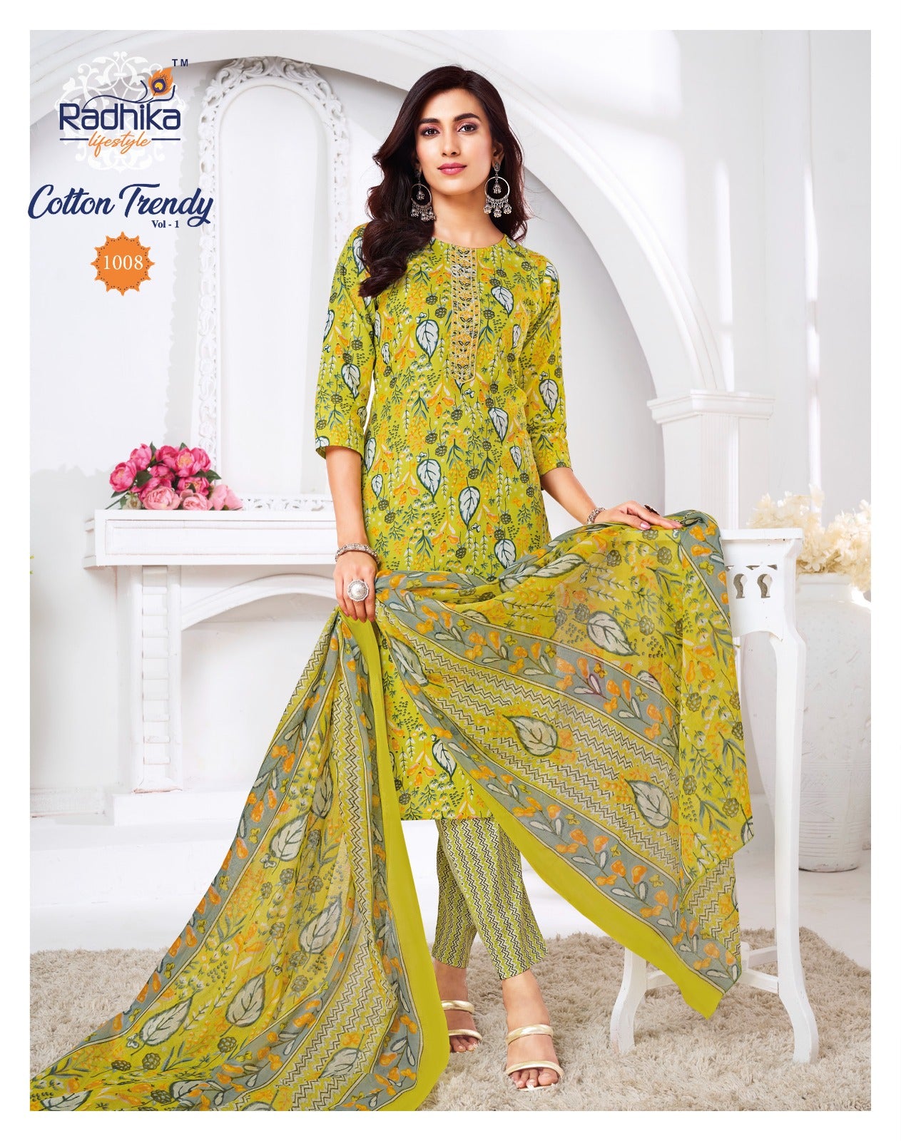 Cotton Trendy Vol 1 Radhika Lifestyle Readymade Pant Style Suits Exporter