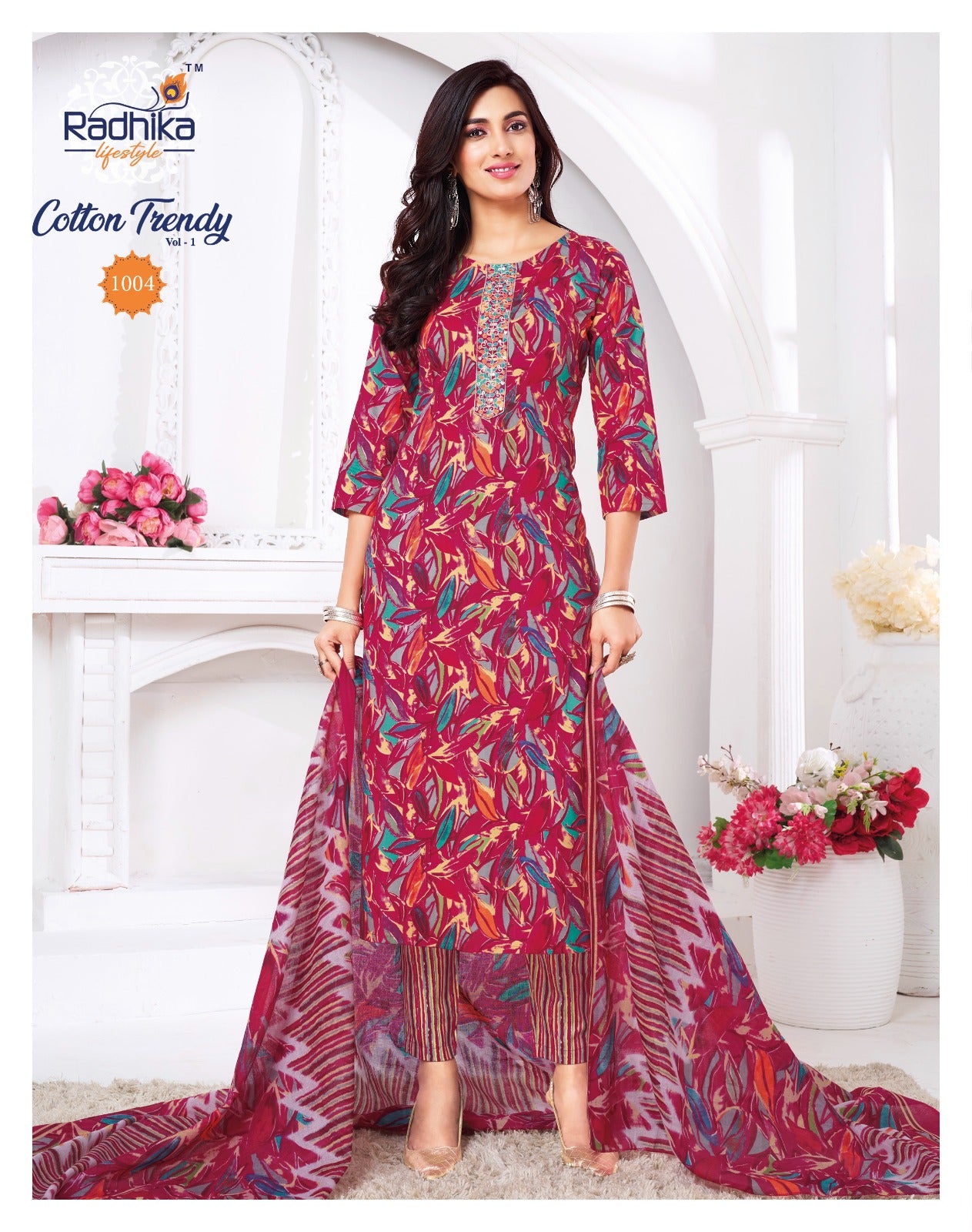 Cotton Trendy Vol 1 Radhika Lifestyle Readymade Pant Style Suits Exporter