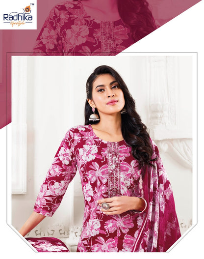 Cotton Trendy Vol 2 Radhika Lifestyle Readymade Pant Style Suits Wholesaler