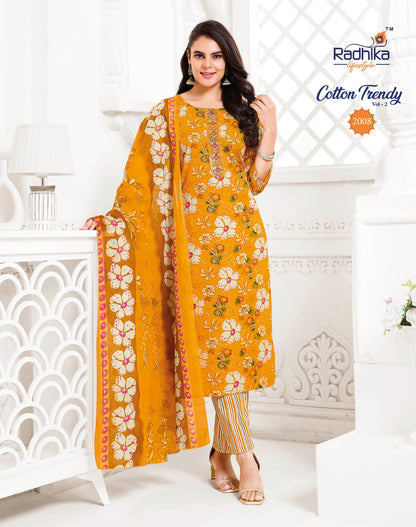 Cotton Trendy Vol 2 Radhika Lifestyle Readymade Pant Style Suits Wholesaler