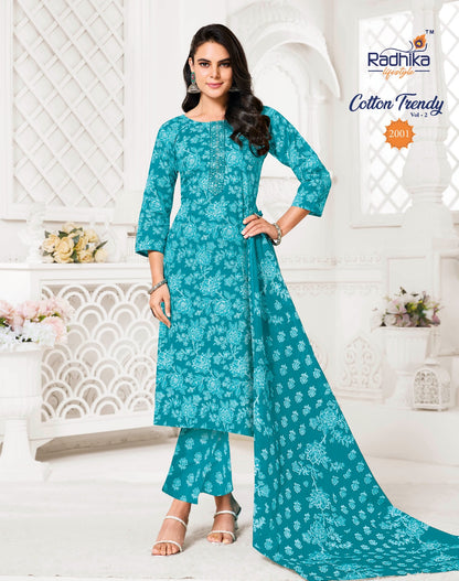 Cotton Trendy Vol 2 Radhika Lifestyle Readymade Pant Style Suits Wholesaler