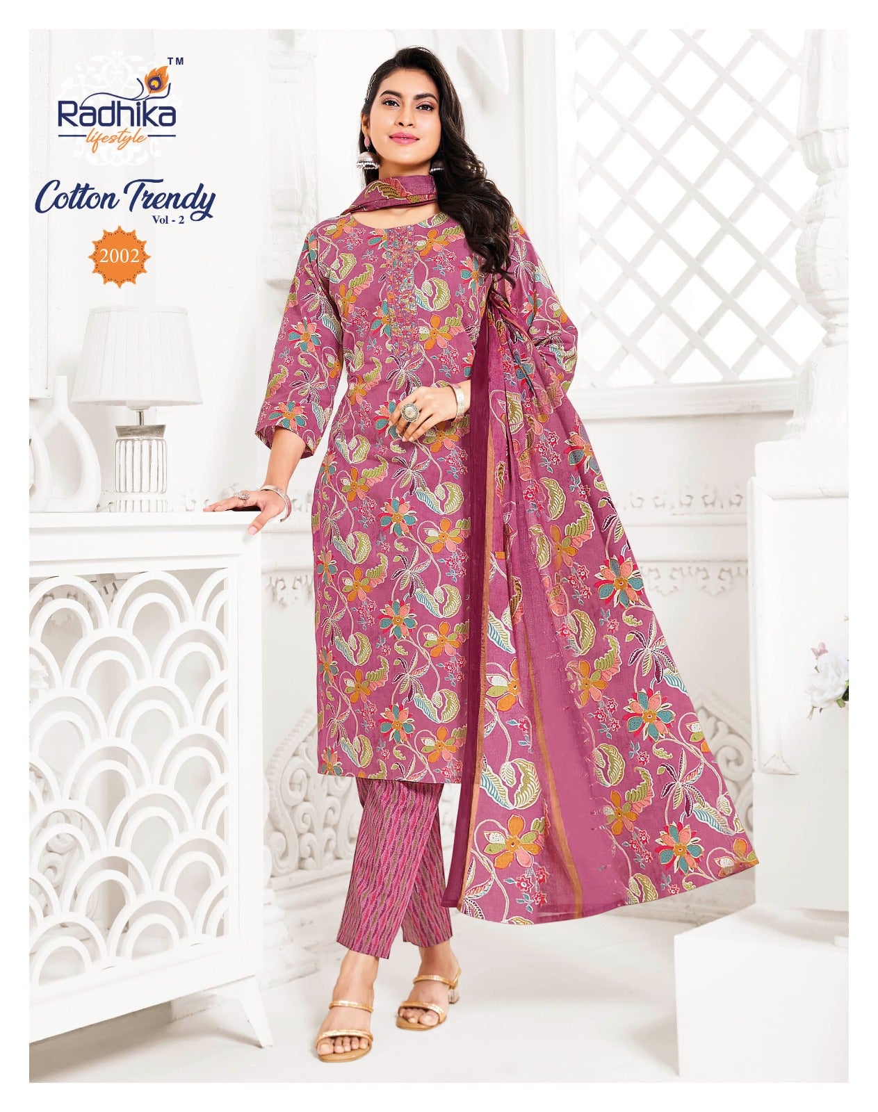 Cotton Trendy Vol 2 Radhika Lifestyle Readymade Pant Style Suits Wholesaler