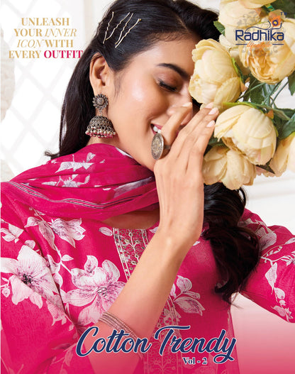 Cotton Trendy Vol 2 Radhika Lifestyle Readymade Pant Style Suits Wholesaler