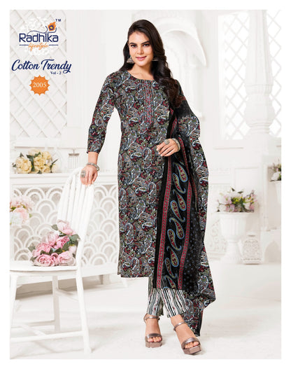 Cotton Trendy Vol 2 Radhika Lifestyle Readymade Pant Style Suits Wholesaler