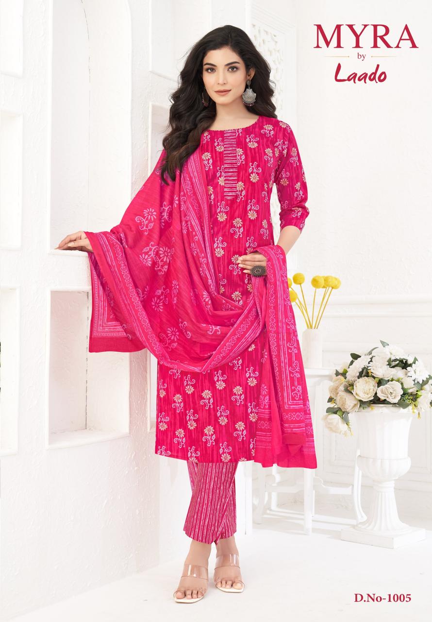 Cotton Trendz Vol 1 Myra Laado Readymade Pant Style Suits Wholesaler Gujarat