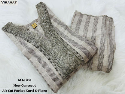 Cotton Virasat Kurti Plazzo Set Wholesale Price