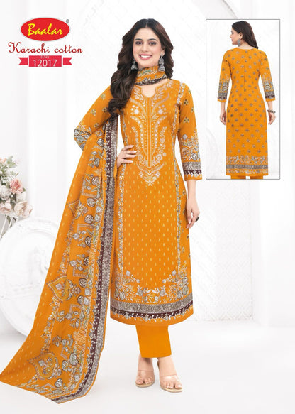 कॉटन वॉल्यूम 12 बालर लॉन कराची सलवार सूट थोक मूल्य