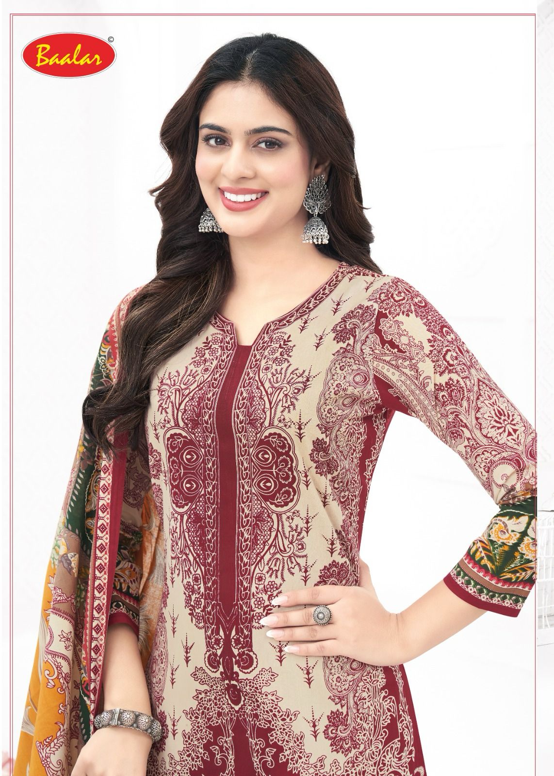 कॉटन वॉल्यूम 12 बालर लॉन कराची सलवार सूट थोक मूल्य