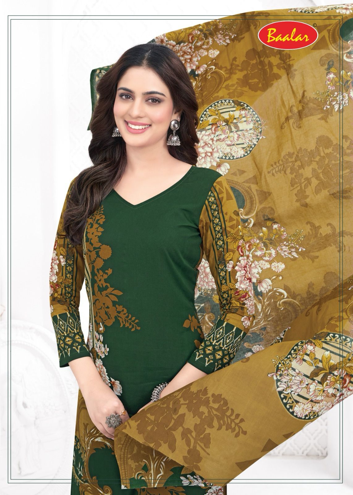 कॉटन वॉल्यूम 12 बालर लॉन कराची सलवार सूट थोक मूल्य