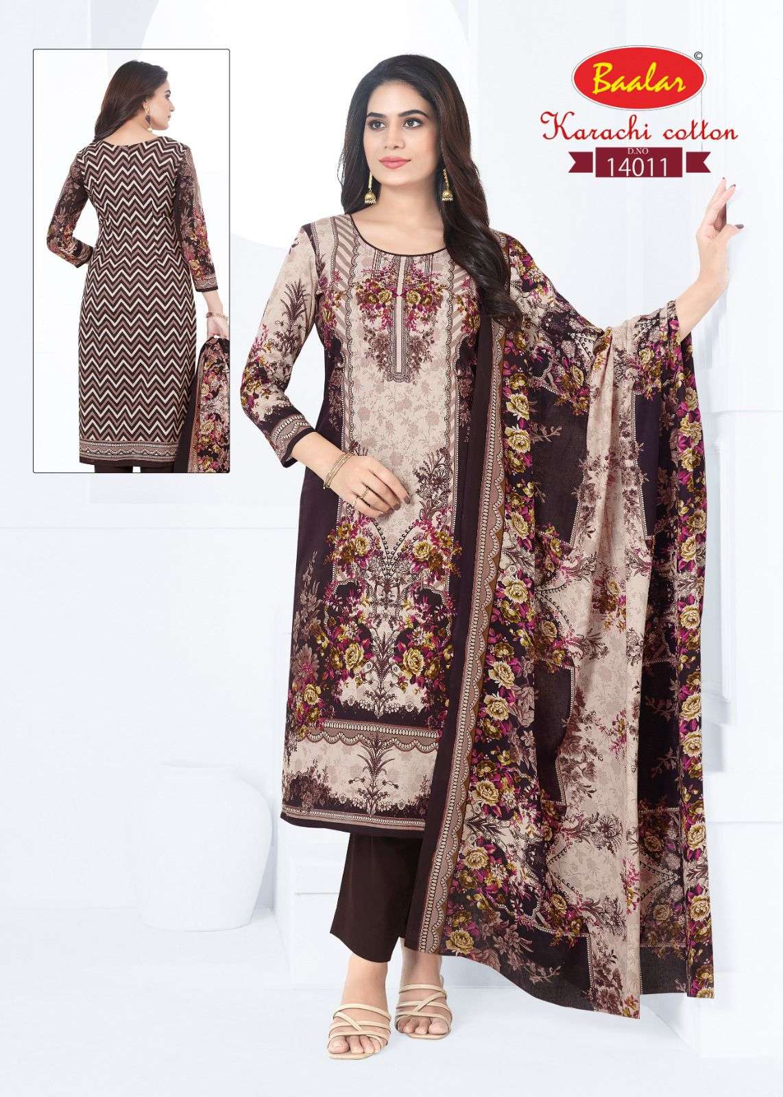 Cotton Vol 14 Baalar Lawn Karachi Salwar Suits Wholesaler India