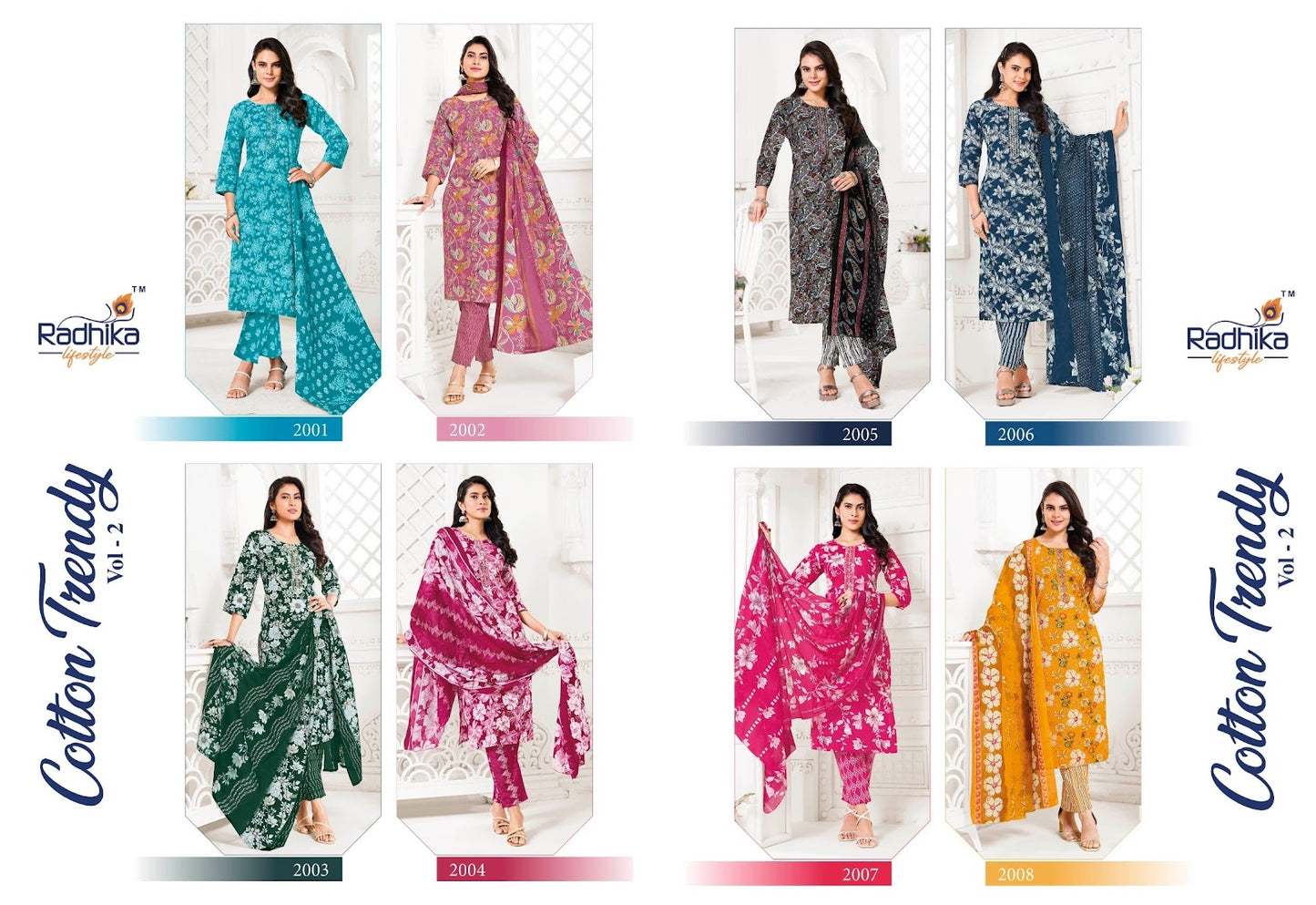 Cotton Trendy Vol 2 Radhika Lifestyle Readymade Pant Style Suits Wholesaler