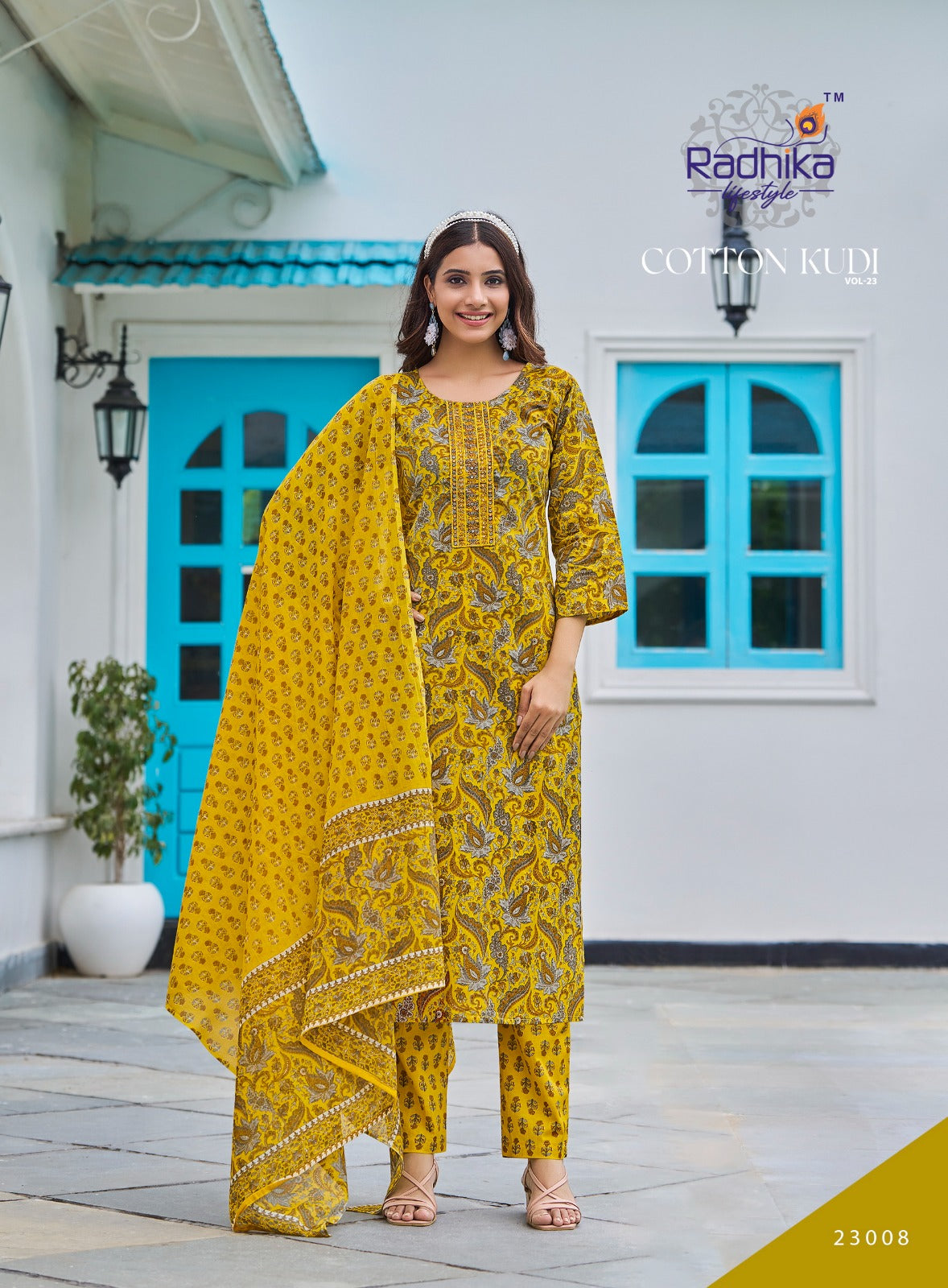 Cotton Kudi Vol 23 Radhika Lifestyle Readymade Pant Style Suits Supplier India