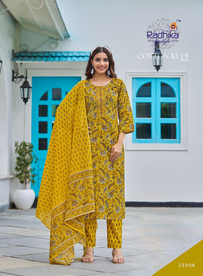 Cotton Kudi Vol 23 Radhika Lifestyle Readymade Pant Style Suits Supplier India