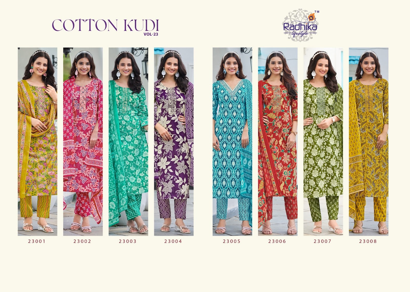 Cotton Kudi Vol 23 Radhika Lifestyle Readymade Pant Style Suits Supplier India
