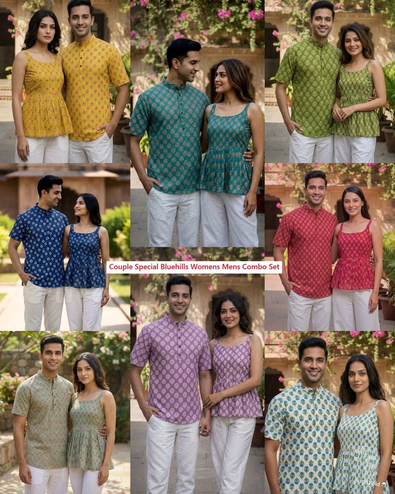 Couple Special Bluehills Cotton Womens Mens Combo Set Supplier Ahmedabad