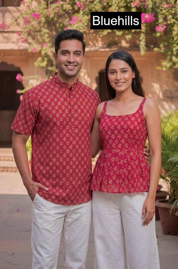 Couple Special Bluehills Cotton Womens Mens Combo Set Supplier Ahmedabad
