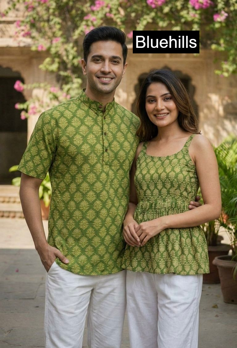 Couple Special Bluehills Cotton Womens Mens Combo Set Supplier Ahmedabad