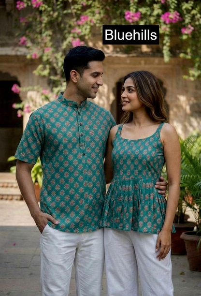 Couple Special Bluehills Cotton Womens Mens Combo Set Supplier Ahmedabad