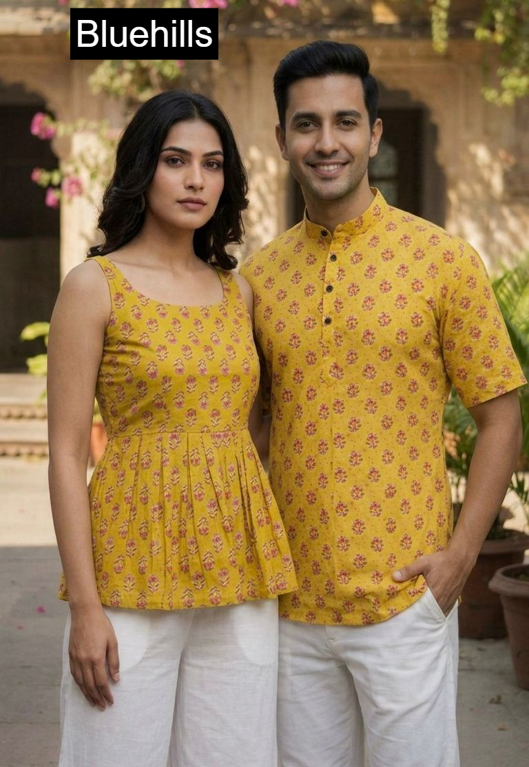 Couple Special Bluehills Cotton Womens Mens Combo Set Supplier Ahmedabad
