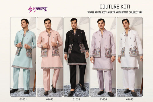Couture Koti Shubhvastra Viscose Silk Mens Kurta Pajama Wholesale Price