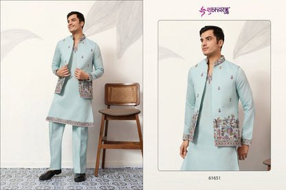Couture Koti Shubhvastra Viscose Silk Mens Kurta Pajama Wholesale Price