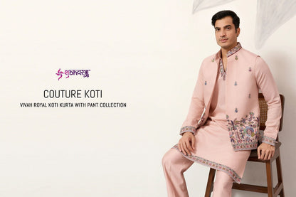 Couture Koti Shubhvastra Viscose Silk Mens Kurta Pajama Wholesale Price