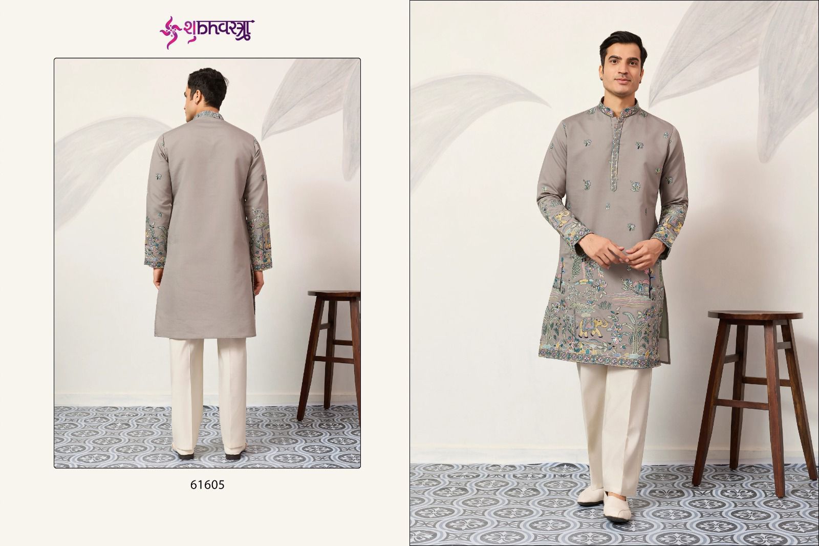 Couture Shubhvastra Viscose Silk Mens Kurta Manufacturer Gujarat