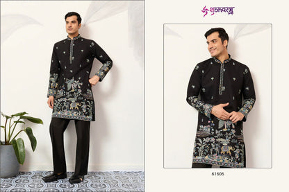 Couture Shubhvastra Viscose Silk Mens Kurta Manufacturer Gujarat