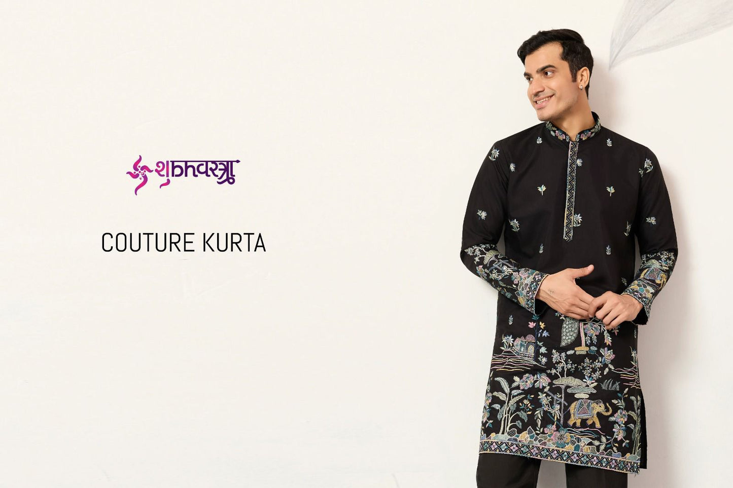 Couture Shubhvastra Viscose Silk Mens Kurta Manufacturer Gujarat