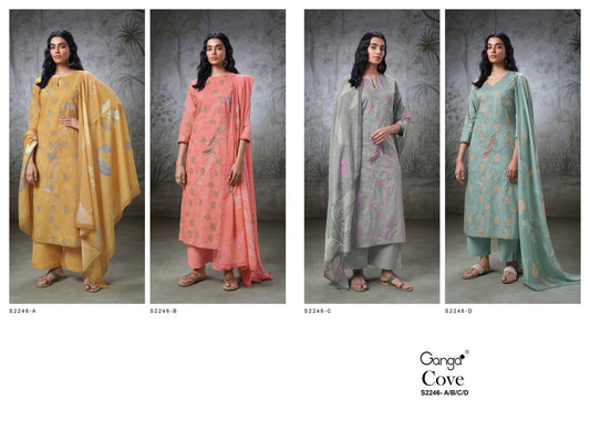 Cove 2246 Ganga Cotton Plazzo Style Suits