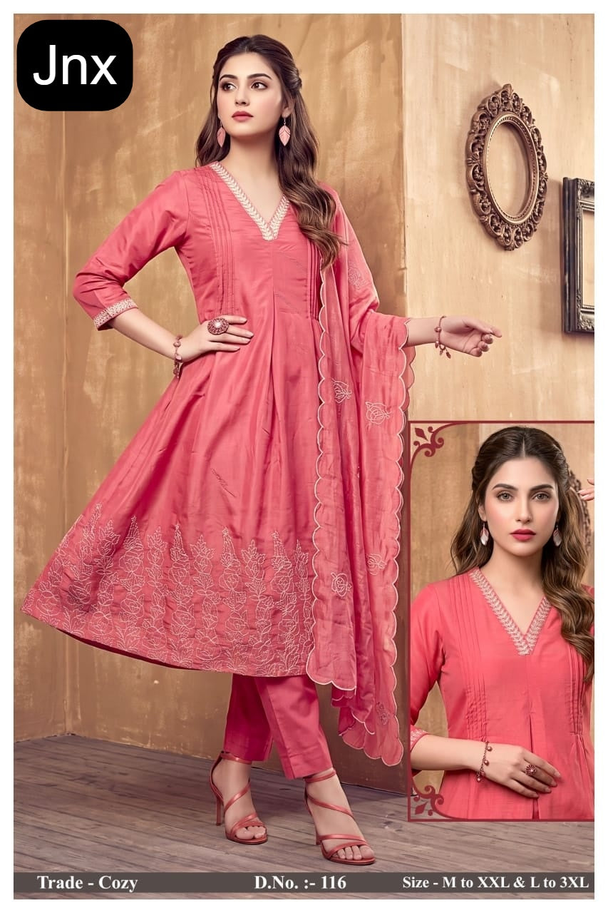 Cozy Jnx Simar Readymade Anarkali Suits Supplier India