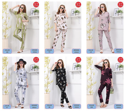 Cr013 New Slumber Rayon Co Ord Set Exporter Gujarat