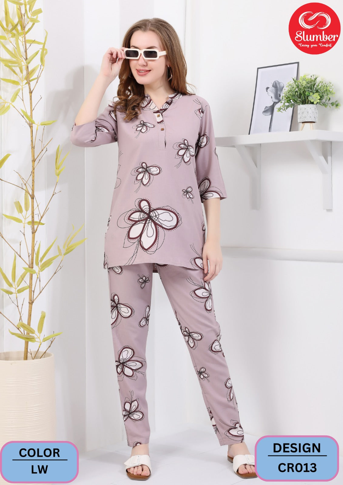 Cr013 New Slumber Rayon Co Ord Set Exporter Gujarat