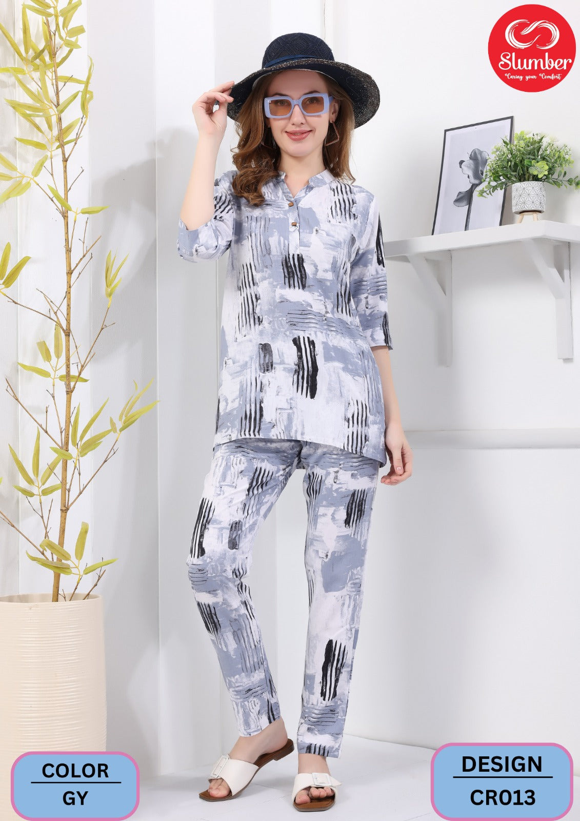 Cr013 New Slumber Rayon Co Ord Set Exporter Gujarat