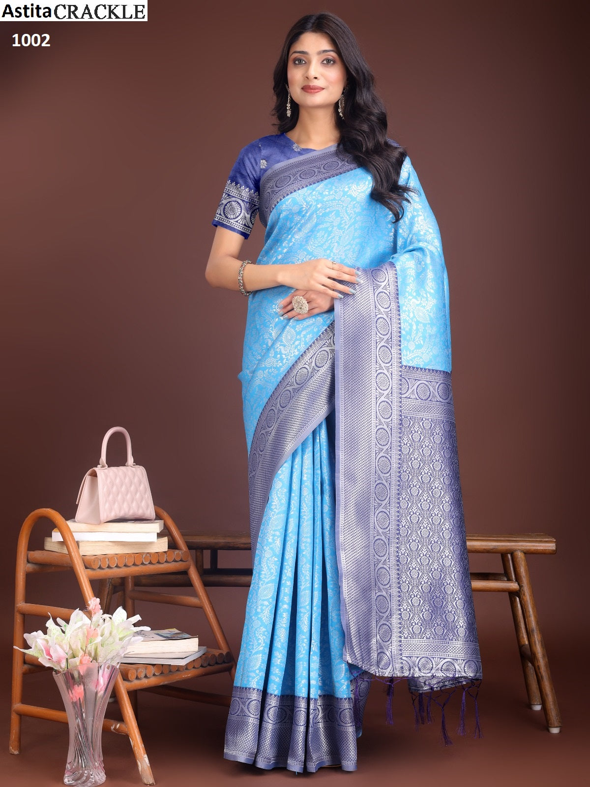 Crackle 1001-1008 Astita Silk Sarees Manufacturer Gujarat