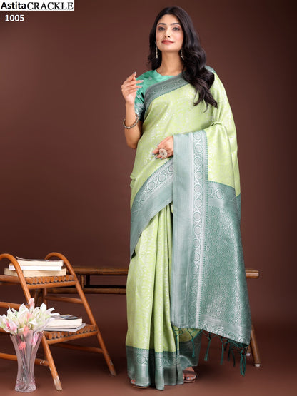 Crackle 1001-1008 Astita Silk Sarees Manufacturer Gujarat