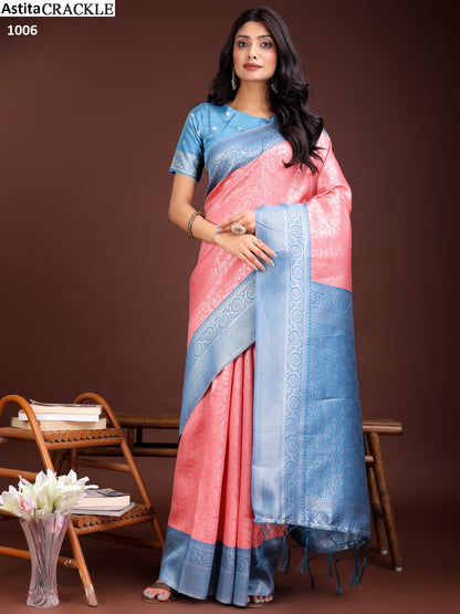 Crackle 1001-1008 Astita Silk Sarees Manufacturer Gujarat