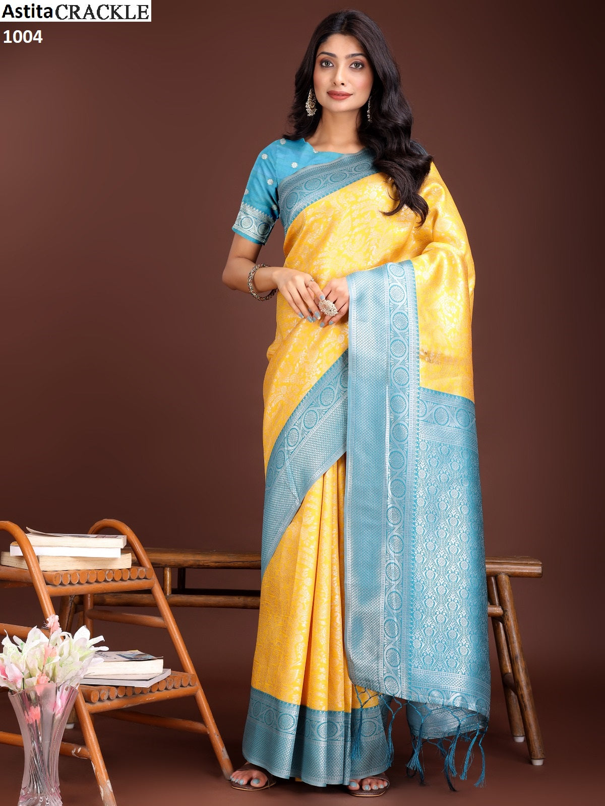 Crackle 1001-1008 Astita Silk Sarees Manufacturer Gujarat