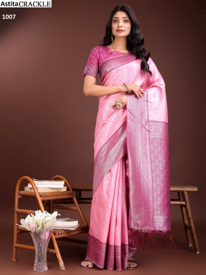 Crackle 1001-1008 Astita Silk Sarees Manufacturer Gujarat