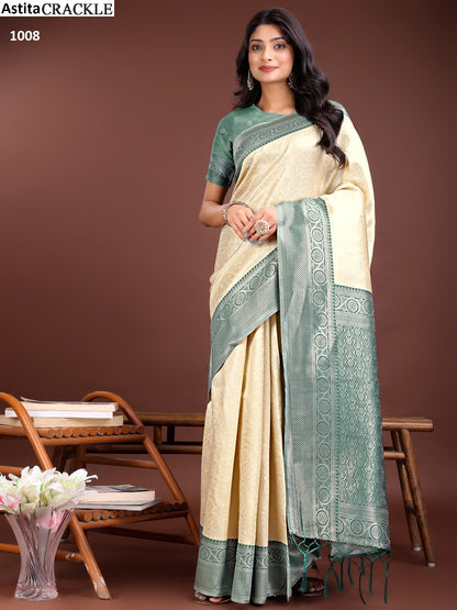 Crackle 1001-1008 Astita Silk Sarees Manufacturer Gujarat
