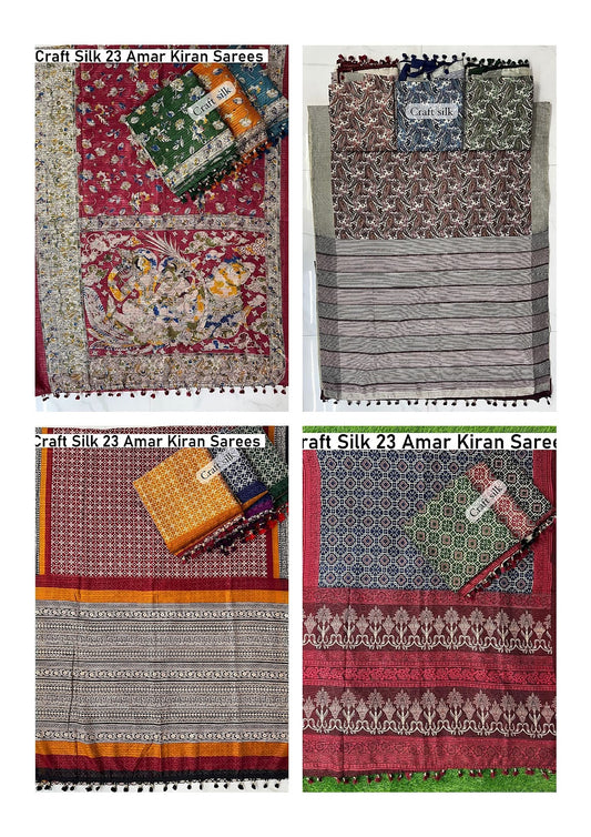 Craft Silk 23 Amar Kiran Sarees Wholesaler Ahmedabad