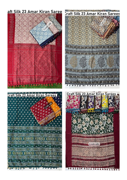 Craft Silk 23 Amar Kiran Sarees Wholesaler Ahmedabad